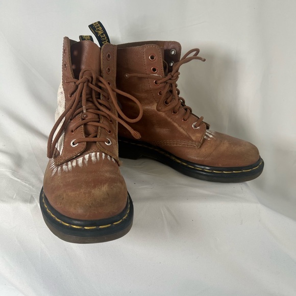 Dr Martens One of a Kind Customized Pascal Leather Boots Indie Grunge - size 7 - Picture 4 of 9